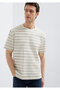 Striped Beige T-Shirt Loose Fit / Relaxed Fit 0613343-70352 - 2