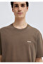 Logo Printed Brown T-Shirt Loose Fit / Comfortable Loose Cut 0613346-70378 - 6