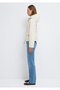 Hooded Waist Detailed Ecru Short Jacket Oversize / Wide Cut 1110756-70065 - 4