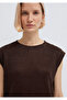 Shoulder Detail Brown T-Shirt Regular Fit / Normal Cut 1613951-70236 - 6