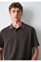 Brown Polo T-Shirt Loose Fit / Relaxed Comfortable Cut 0613311-70219 - 2