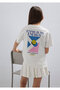 Tennis Printed Ecru T-Shirt Loose Fit / Comfortable Cut 7610397-70057 - 2