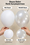 25 Metallic Pearlescent (Dark Blue-White) Mixed Balloons Flying with Helium - 3