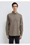 M Logo Embroidered Brown Shirt Slim Fit / Slim Fit 0211192-83866 - 3