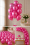 25 Metallic Dark Pink, Fuchsia-Silver Gray Helium Flying Balloons - 2
