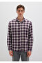 Checkered Purple Shirt Loose Fit / Relaxed Fit 0211646-90857 - 3