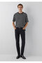 Black Ecru Striped Black T-Shirt Loose Fit / Relaxed Fit 0612860-70057 - 2