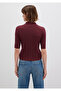 Burgundy Knitwear Polo 1710682-70415 - 5
