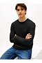 Men's Brand Logo Cotton Casual Black Sweater Mw0Mw28046 Bds - 8