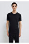 Black Rib DetailedFittedT-shirt - 063747 -900 - 3