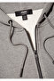 Seal Logo Embroidered Hooded Zippered Gray Sweatshirt 066979-34686 - 7