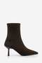 Women's Heeled Boots Pointed Toe Goblet Heel Daily Classic Boots Tepon Brown Suede - 3