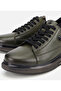 Men's Leather Khaki Soft Textured Flexible Sole Sports Shoes - 3