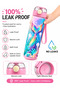 Cartoon Water Bottle Gift Set for Girls – 850ML Leakproof Kids Water Bottle with 20PCS Stickers, 1 Keychains, 2 Mini Notebook, PenS & ETC... – Cute Birthday Return Gift Set - 2