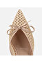 Women's Beige Straw Detailed Bowknot Short Heeled Stiletto - 5