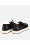 Men's Leather Black Lace Detailed Casual Loafer - 4