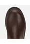 Women's Brown Rubber Detailed Thick Soled Flat Boots - 5