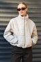 Elasticated Waist Cropped Puffer Jacket - 7