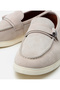Men's Suede Leather Beige Buckle Detailed Casual Loafer - 3