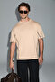 Studio men's organic cotton short sleeve mink - beige t-shirt - 4