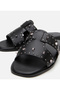 Women's Black Pedestrian Stone Slippers - 3