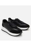 Genuine Leather Black Women's Sports Shoes - 2