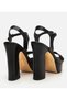 Women's Black Snake Pattern Evening Dress High Heel Sandals - 6