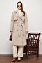 Oversized Coat with Epaulet and Cape Detail Taş 3200 - 4