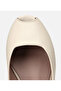 Women's Leather Ecru Buckle Wedge Heeled Sandals - 4