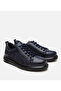 Men's Leather Navy Blue Sports Shoes - 2