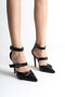 Black Skin Women's Heeled Shoes Stiletto Sansa - 3