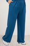 67079 Large Size Button Detailed Modal Trousers Suit - Petrol - 6