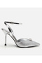 Women's Lame Stone Evening Dress Stiletto