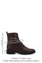 Women's Burgundy Floater Zippered Rubber Sole Genuine Leather Boots - 2