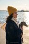 Mustard Yellow Knitted Folded Beanie - 2