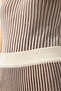 Double Color Viscose Knitwear Pleated Skirt - Brown - 4