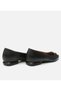 Women's Leather Black Ballerinas - 4