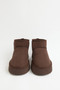 Boots 2519 - Bitter Brown Suede Women's Boots with Fur Inside and Thick Soles