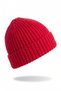 Red Knitted Folded Beanie - 5