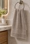 2 Pack 100% Cotton Border Face Towels 50X90 cm High Water Absorbent Bathroom Hand Face Towels - 3