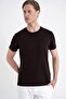 Comfort Fit Crew Neck 97% Flexible Cotton Brown T-Shirt Ts 885 - 5