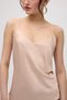 Satin Athlete Tank Top with String Straps - Powder - 4