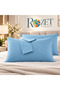 Blue Cotton Fabric Cover Pillowcase (2 Pcs) 50 X 70 cm - 5