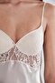 Satin Lace Women's Nightgown and Dressing Gown Set - 4075 İnci - 5