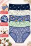 5 Pieces Normal Waist Panties Mixed Colors