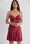 Saten Emprime Women's Nightgown and Dressing Gown Set - 2406 Burgundy - 5