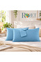 Blue Cotton Fabric Cover Pillowcase (2 Pcs) 50 X 70 cm - 6
