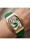 Green Silicone Cord Gold Case Sl.9.2226.3.08 Women Wrist Watch