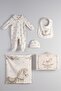 100% Cotton Newborn 4-Piece Hospital Discharge Set (Seesaw)