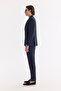 Men's Navy Blue Mono Collar Jacket with Pocket, Double Slit, Unlined, Bi-Stretch Comfort Fit Jacket A61Y4012 - 3